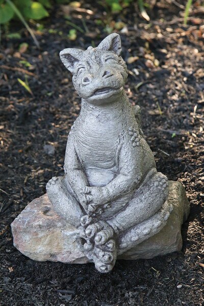 Little Dragon Take a Seat Garden Statue Shelf Ledge Sitter Sculpture